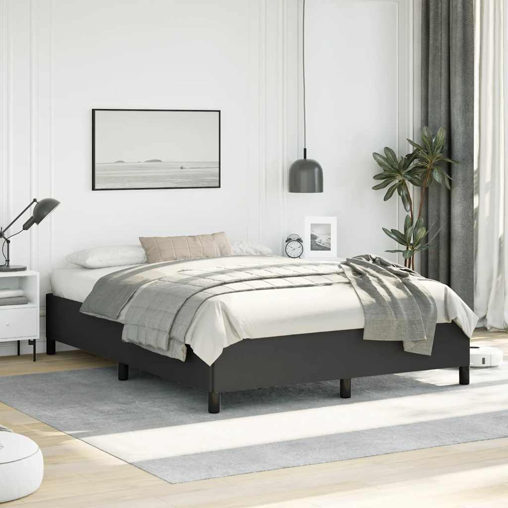 Bedframe zonder matras zwart 152x203 cm Queen kunstleer – afbeelding 1
