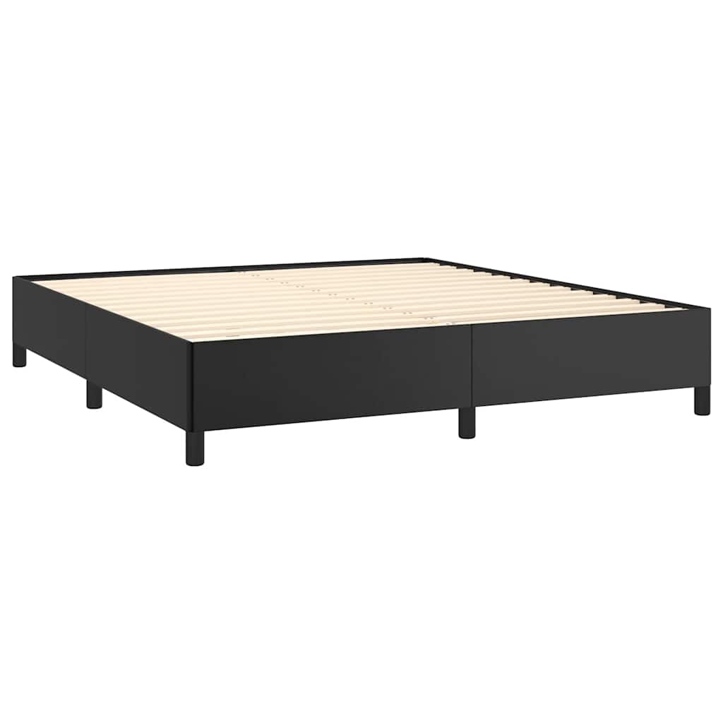 Bedframe zonder matras zwart 152x203 cm Queen kunstleer – afbeelding 5