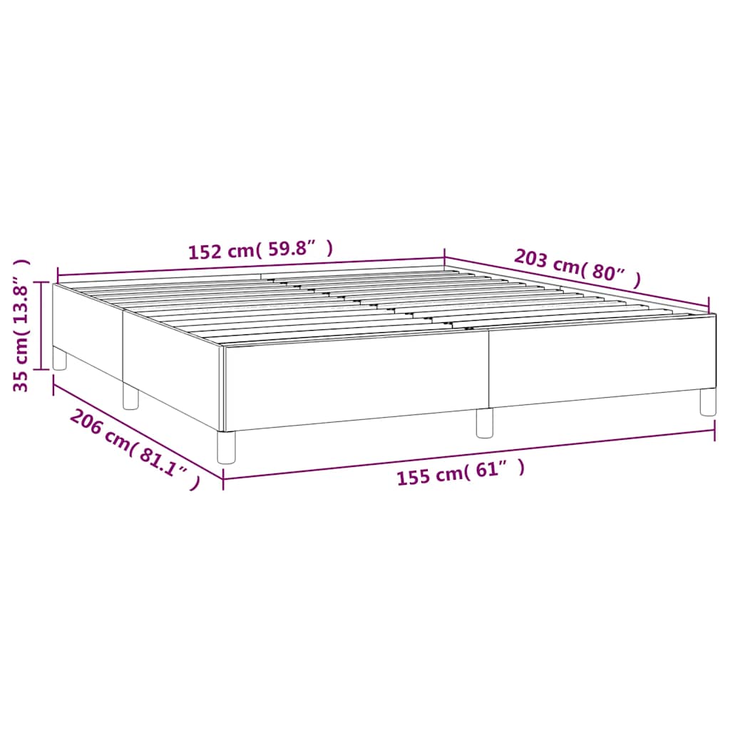 Bedframe zonder matras zwart 152x203 cm Queen kunstleer – afbeelding 9