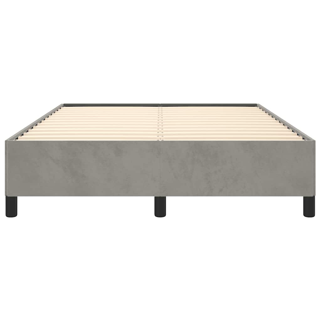 Bedframe zonder matras lichtgrijs 137x190 cm volledig fluweel – afbeelding 6