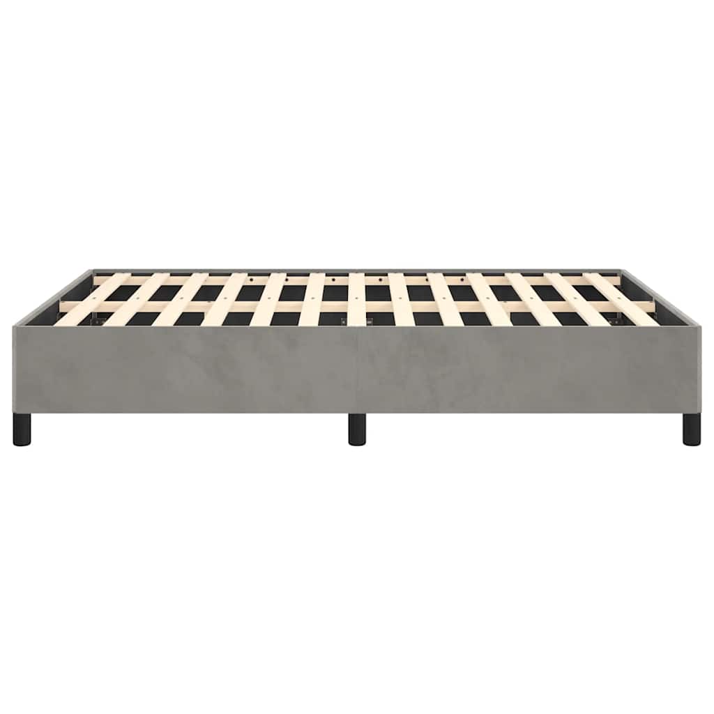 Bedframe zonder matras lichtgrijs 137x190 cm volledig fluweel – afbeelding 7