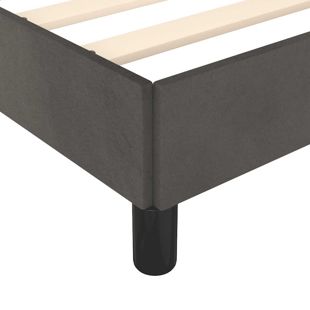 Bedframe zonder matras donkergrijs 137x190 cm fluweel – afbeelding 7