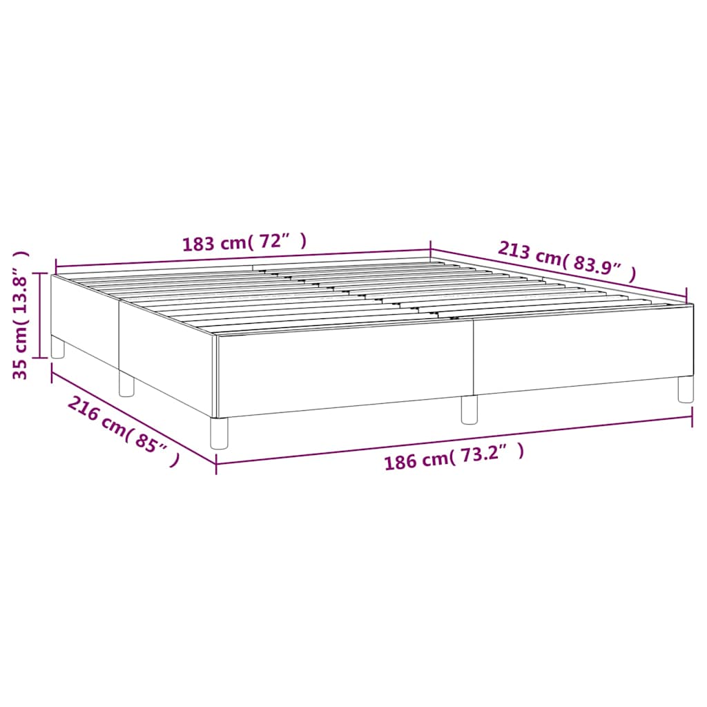 Bedframe zonder matras lichtgrijs California King fluweel – afbeelding 10