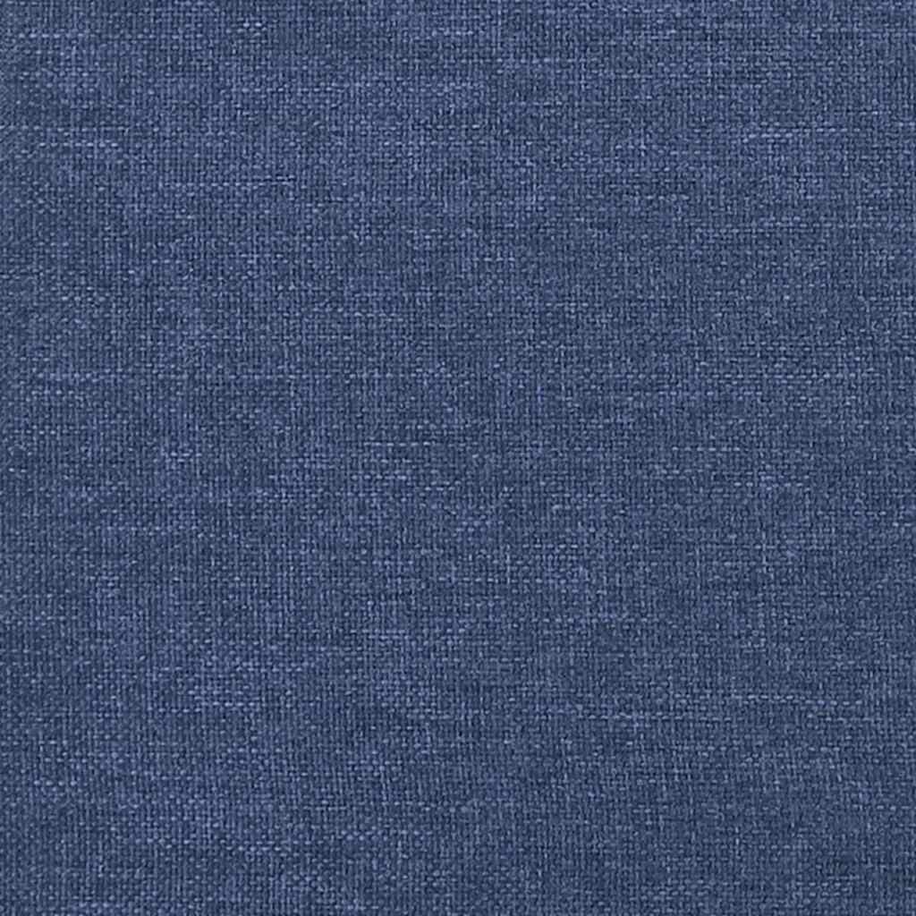 Bedframe met hoofdeinde zonder matras 200x200 cm stof blauw – afbeelding 8
