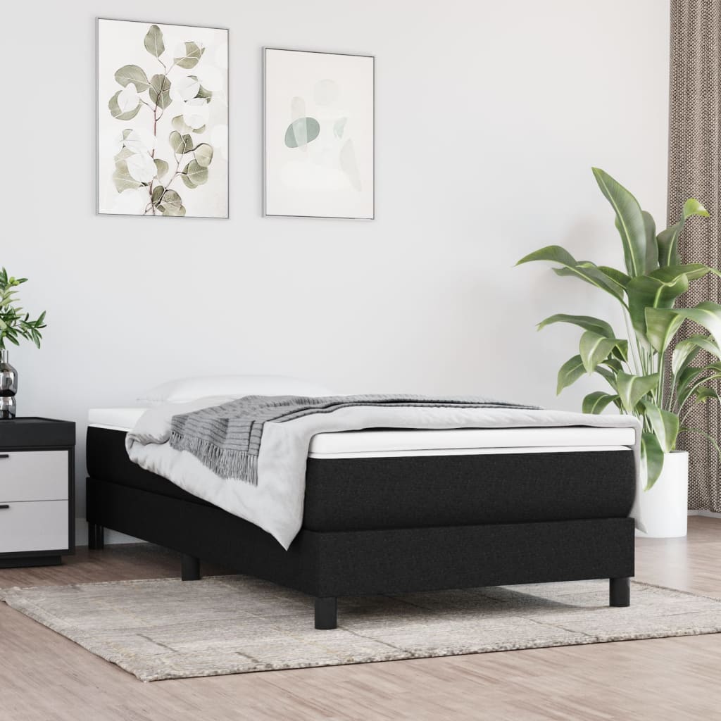Pocketveringmatras medium 80x200x20 cm stof zwart