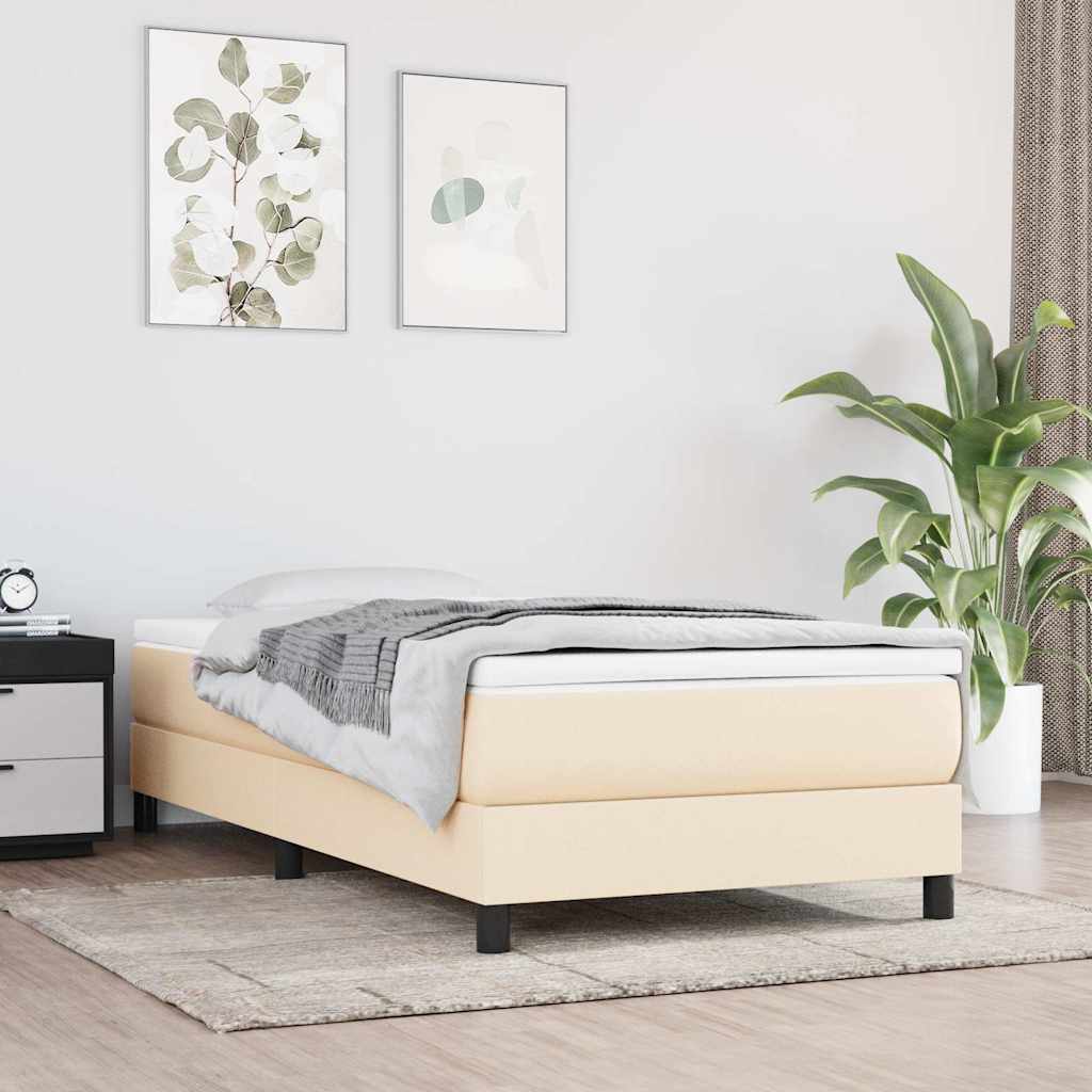 Pocketveringmatras medium 80x200x20 cm stof crèmekleurig