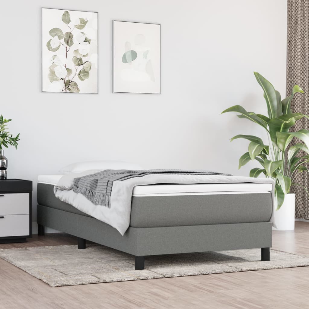 Pocketveringmatras medium 90x190x20 cm stof donkergrijs