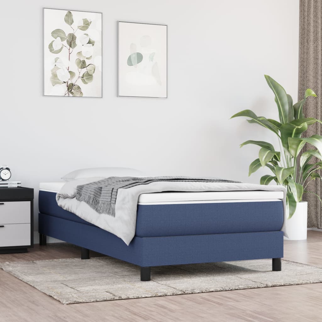 Pocketveringmatras medium 90x190x20 cm stof blauw