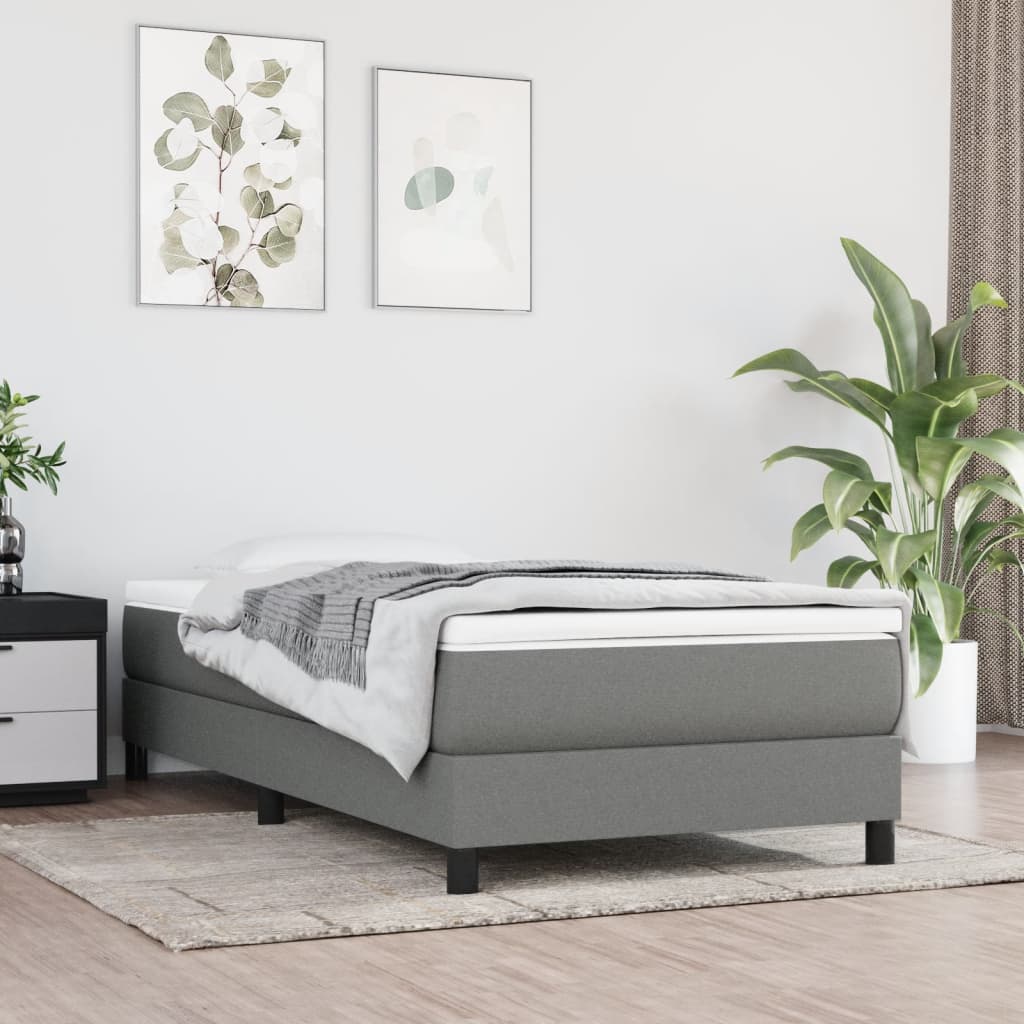 Pocketveringmatras medium 90x200x20 cm stof donkergrijs