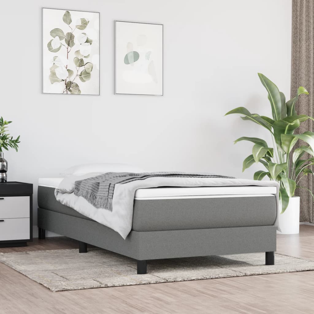 Pocketveringmatras medium 100x200x20 cm stof donkergrijs