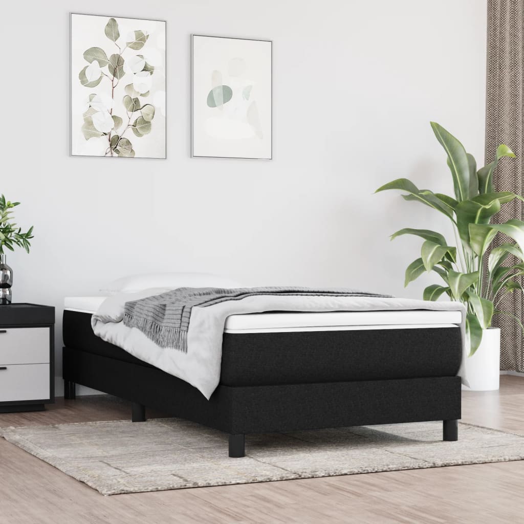 Pocketveringmatras medium 100x200x20 cm stof zwart