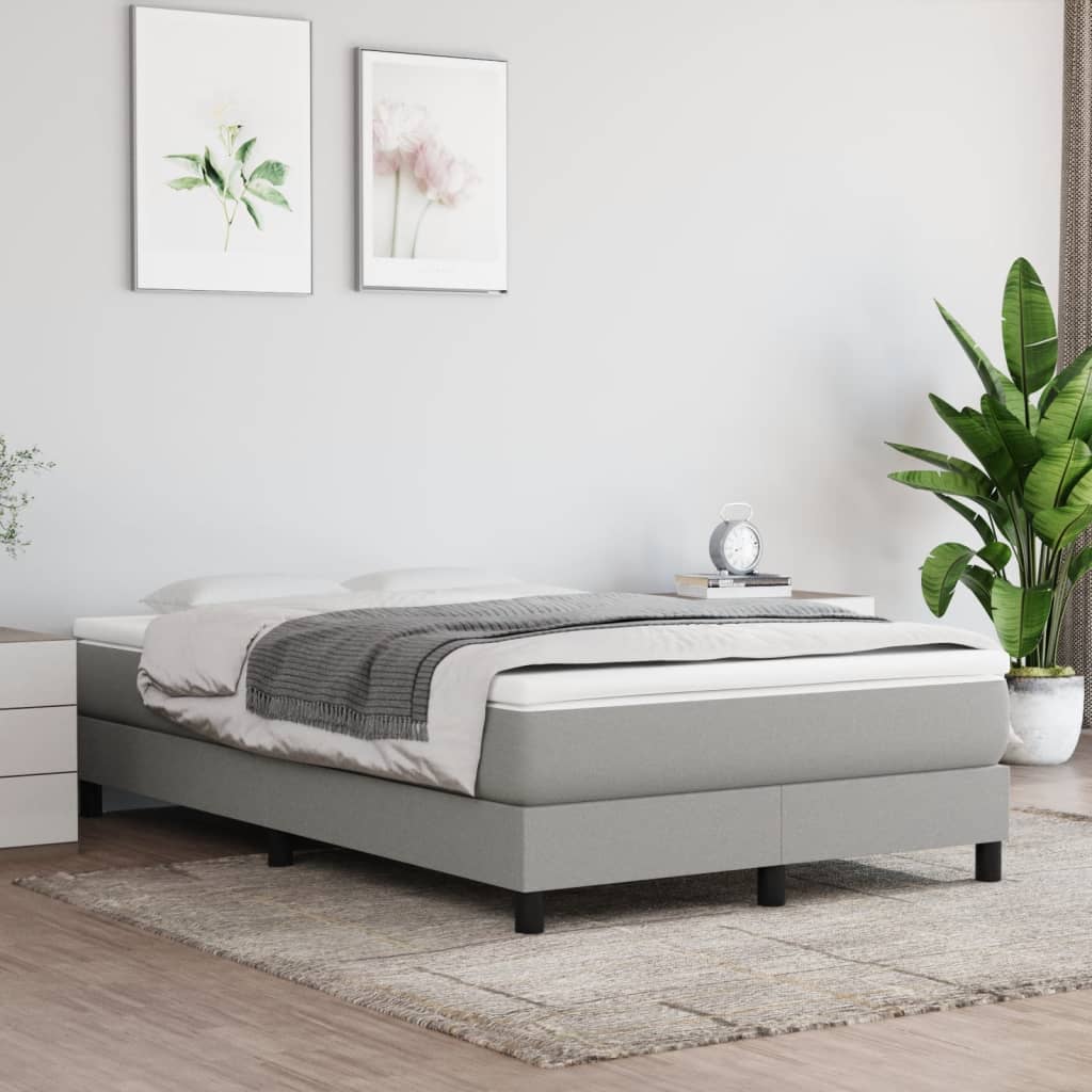Pocketveringmatras medium 120x200x20 cm stof lichtgrijs
