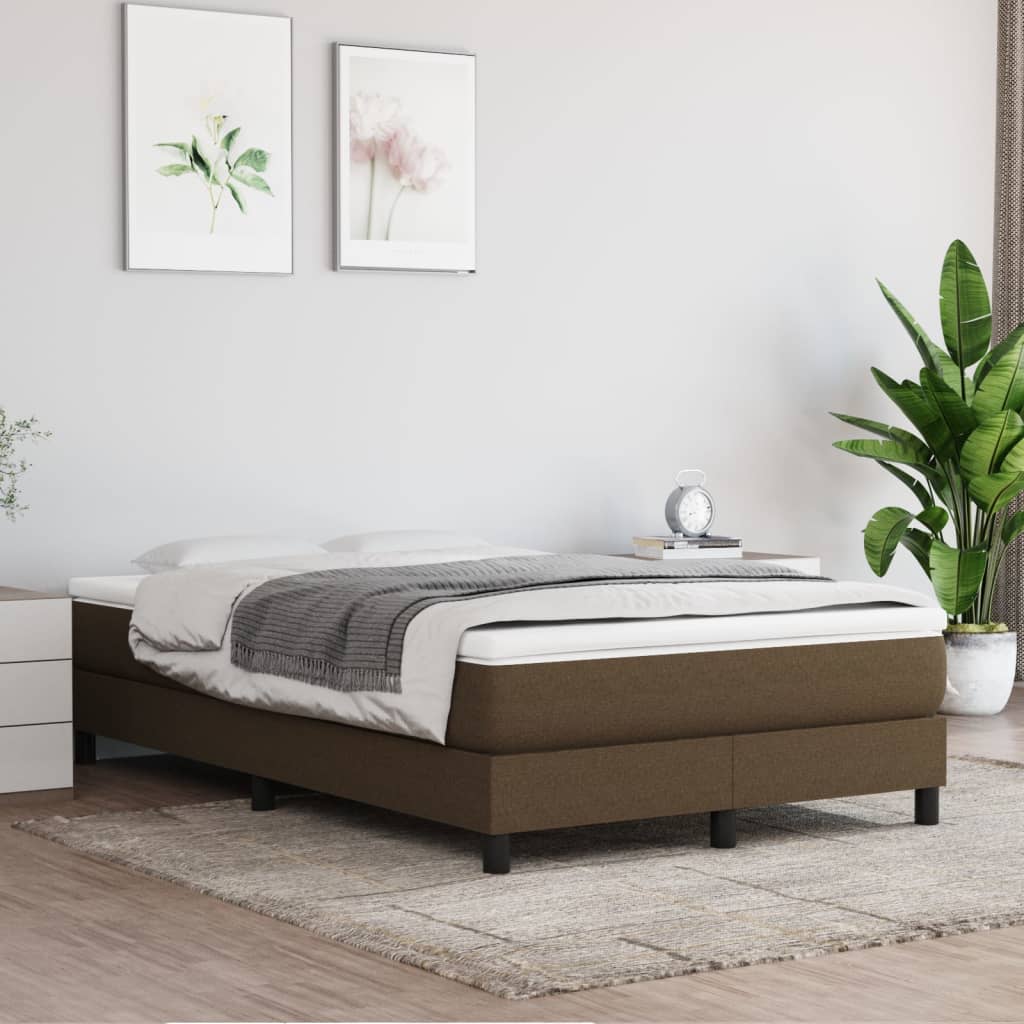 Pocketveringmatras medium 120x200x20 cm stof donkerbruin