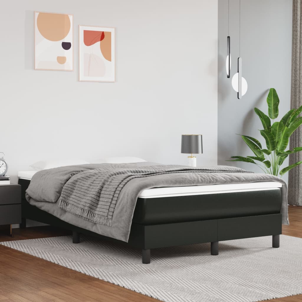 Pocketveringmatras medium 120x200x20 cm kunstleer zwart