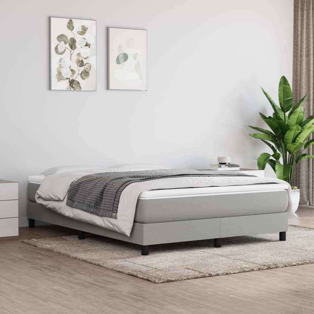 Pocketveringmatras medium 140x190x20 cm stof lichtgrijs