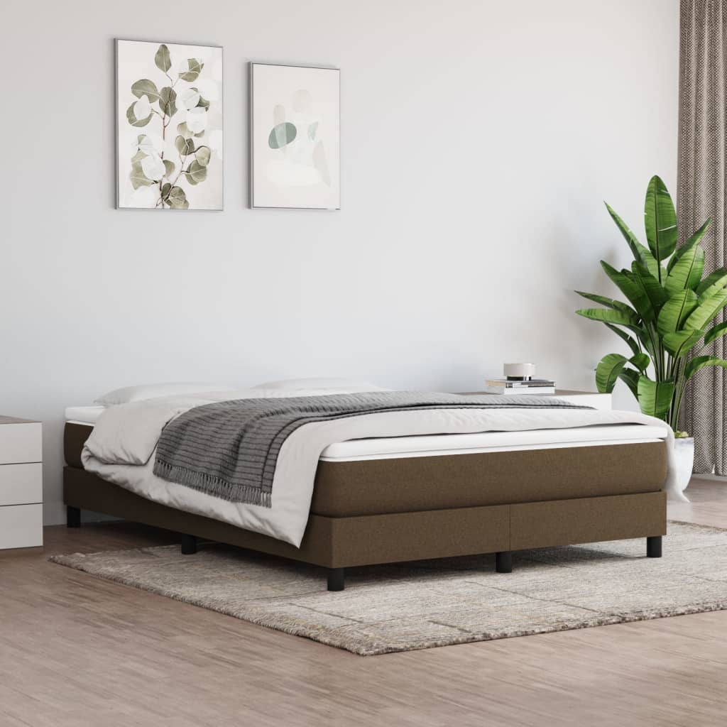 Pocketveringmatras medium 140x200x20 cm stof donkerbruin