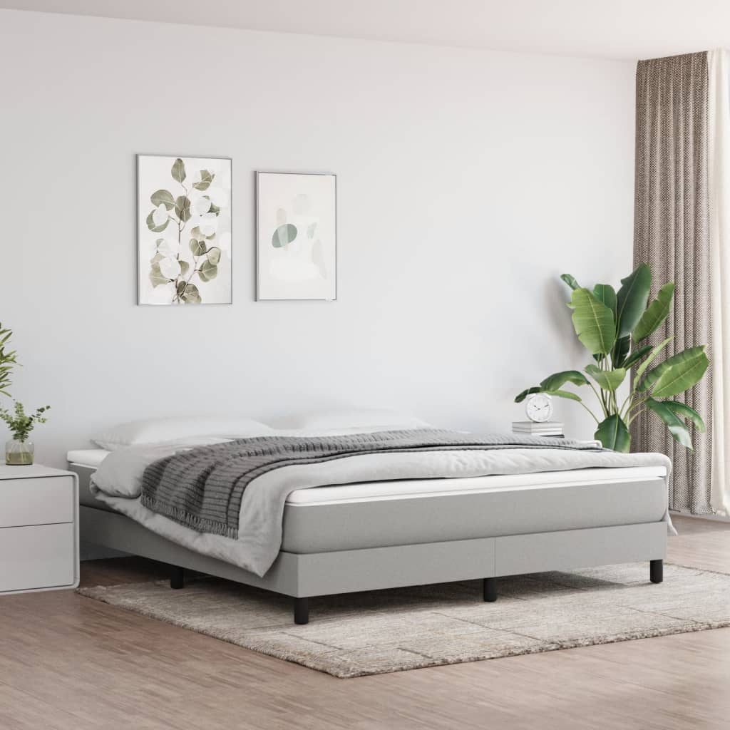 Pocketveringmatras medium 160x200x20 cm stof lichtgrijs