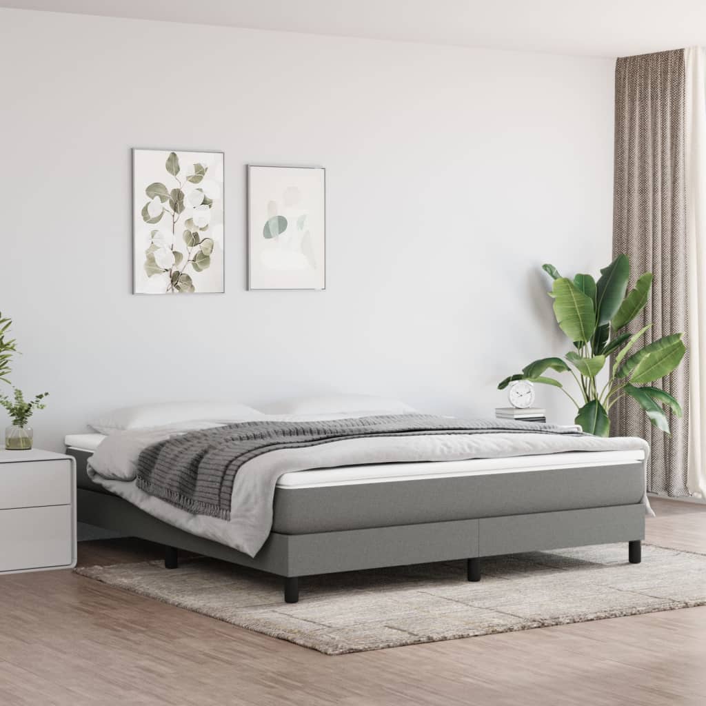 Pocketveringmatras medium 160x200x20 cm stof donkergrijs