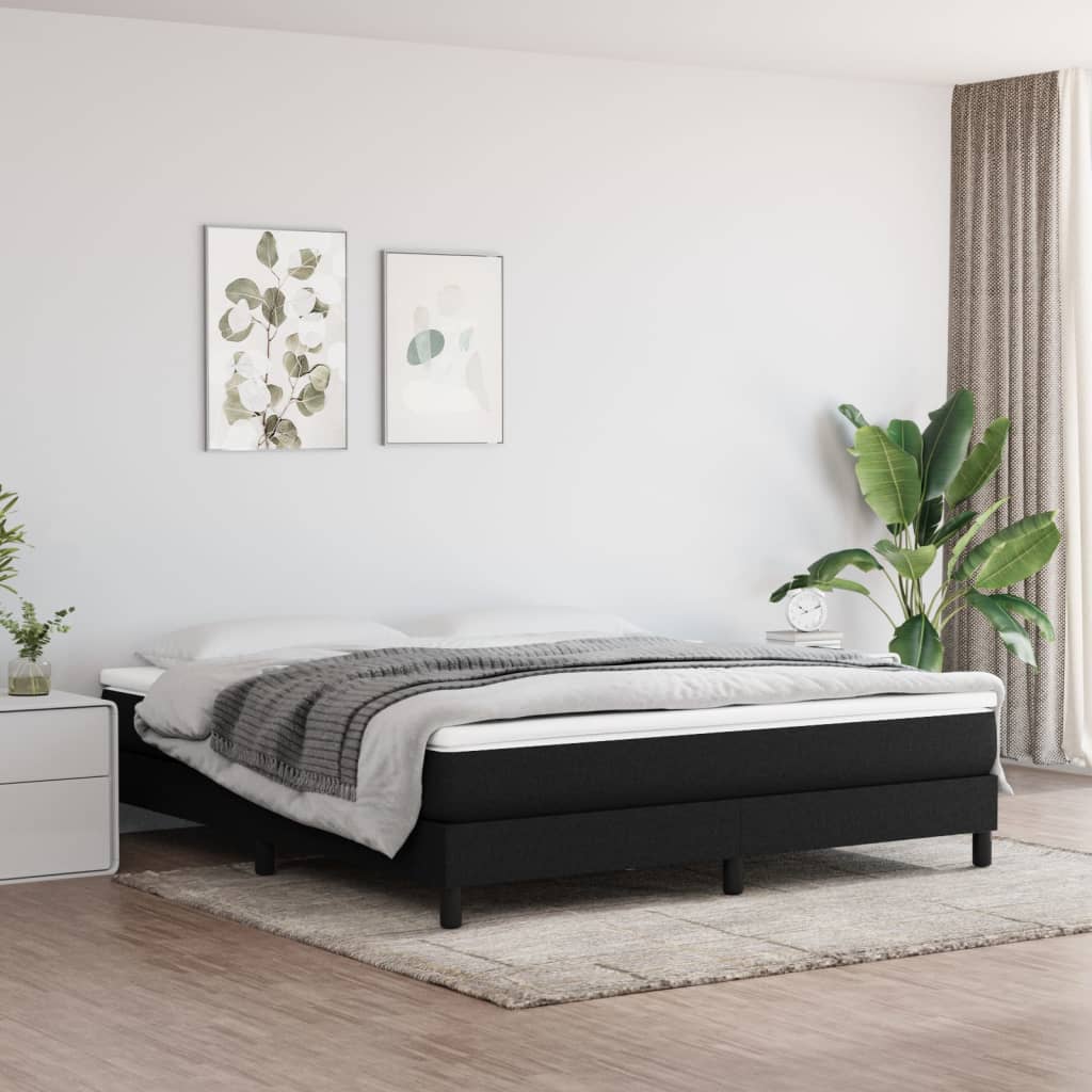 Pocketveringmatras medium 160x200x20 cm stof zwart