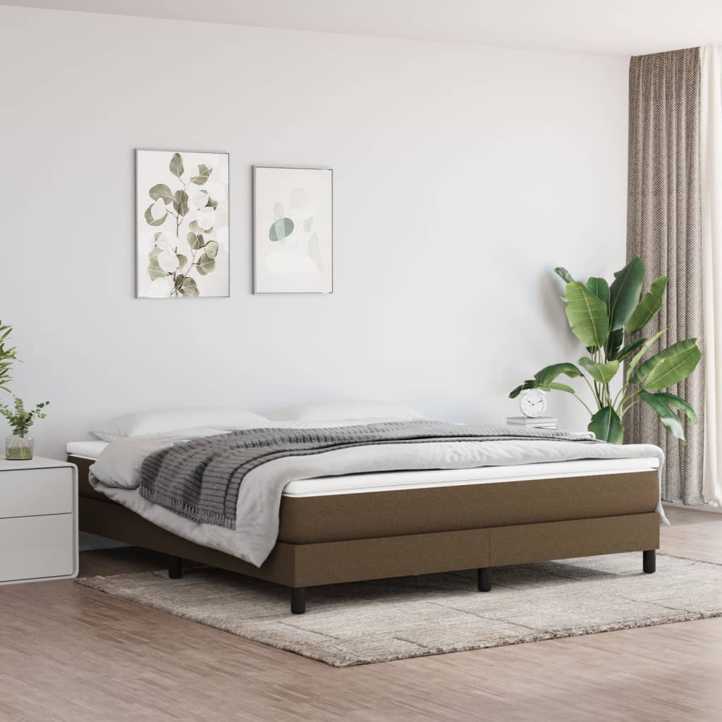 Pocketveringmatras medium 160x200x20 cm stof donkerbruin