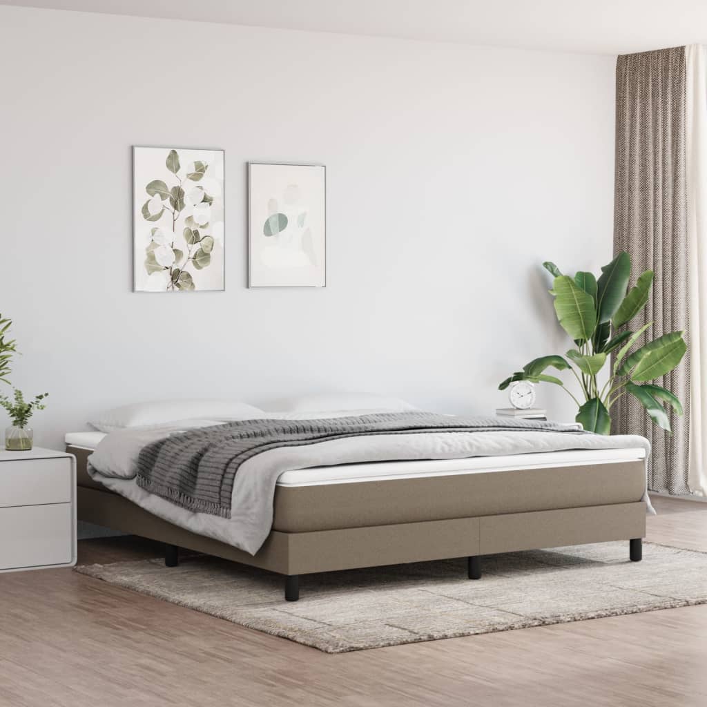 Pocketveringmatras medium 160x200x20 cm stof taupe – afbeelding 1