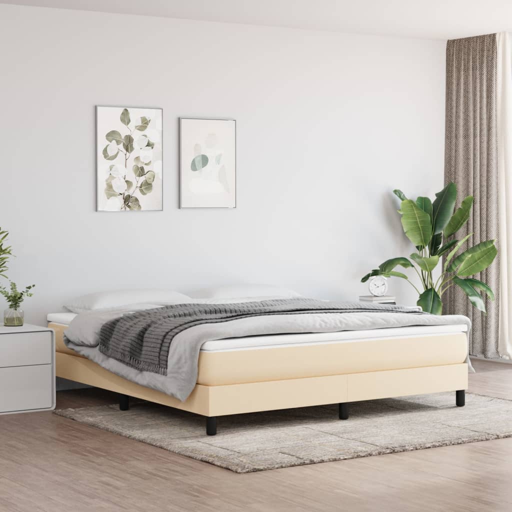Pocketveringmatras medium 160x200x20 cm stof crèmekleurig