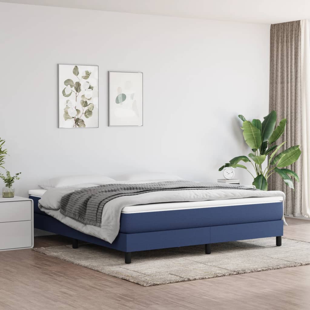 Pocketveringmatras medium 160x200x20 cm stof blauw