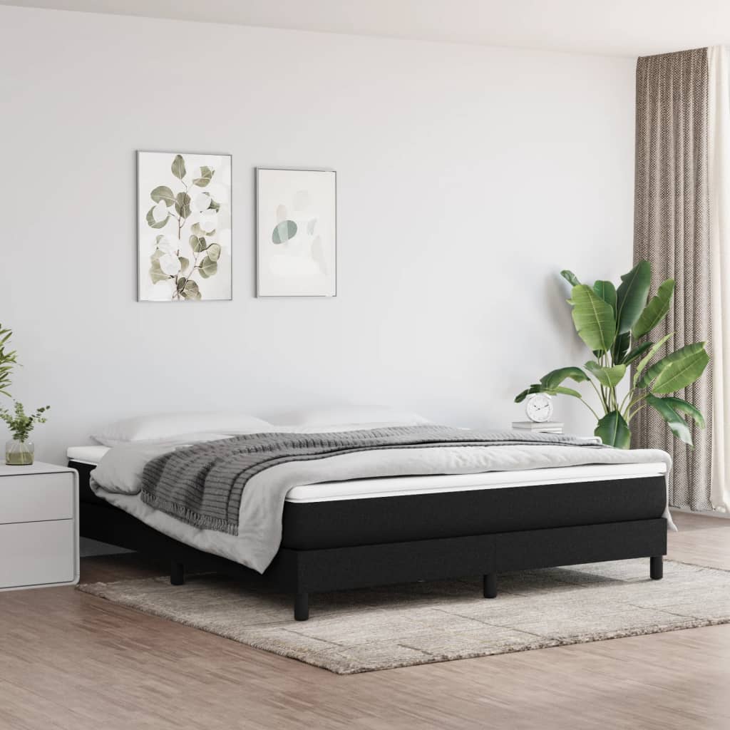 Pocketveringmatras medium 180x200x20 cm stof zwart