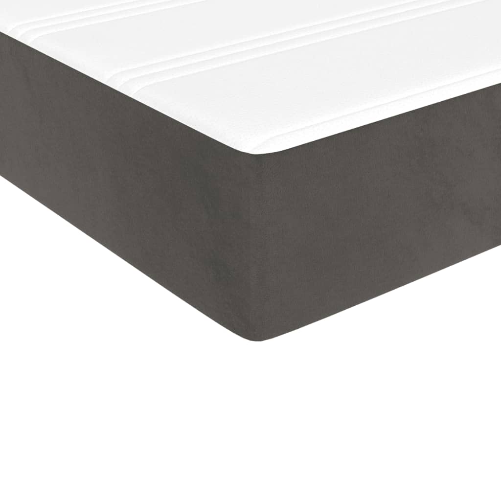 Pocketveringmatras medium full 137x190x20 cm fluweel donkergrijs – afbeelding 5