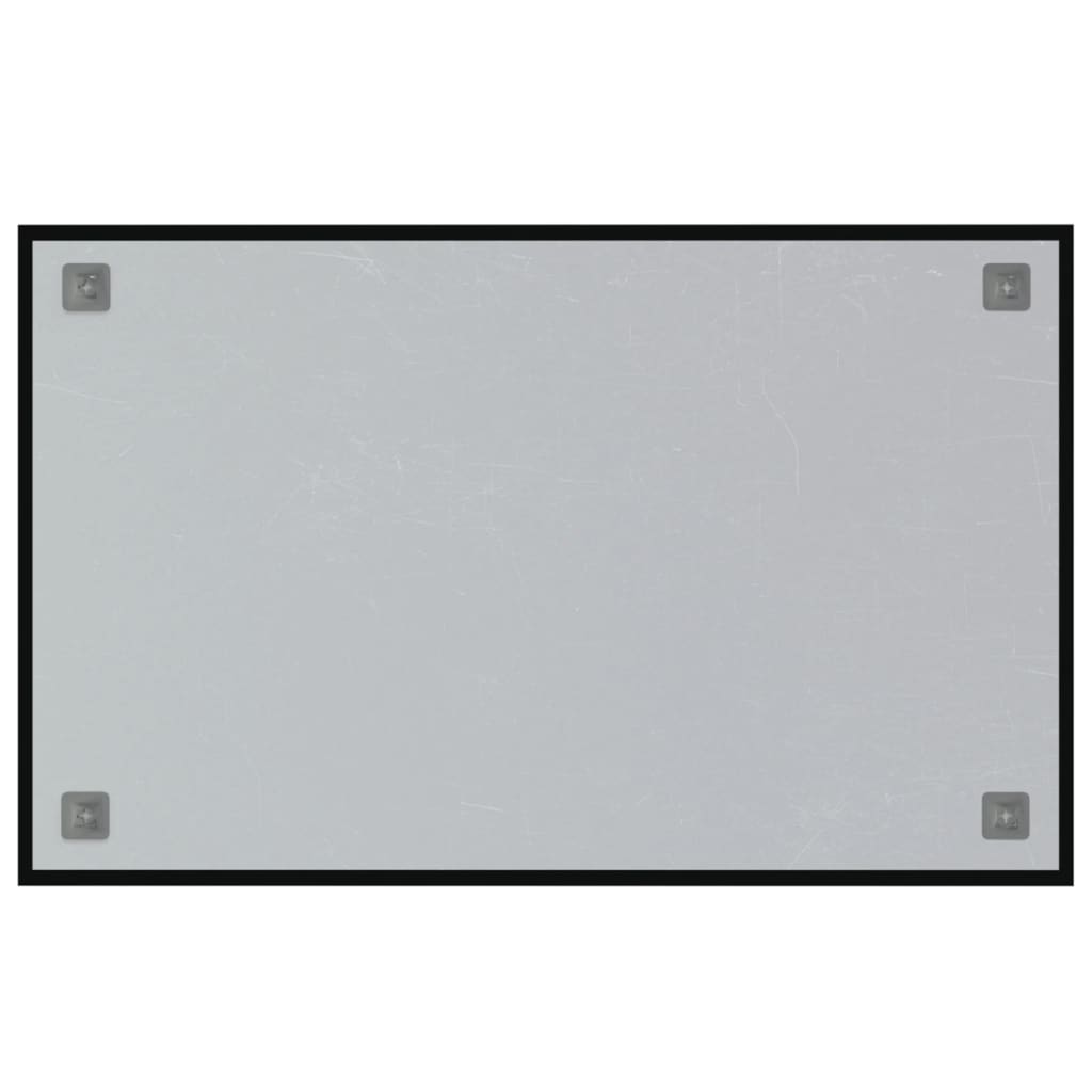 Magneetbord voor aan de wand 80x50 cm gehard glas zwart – afbeelding 4