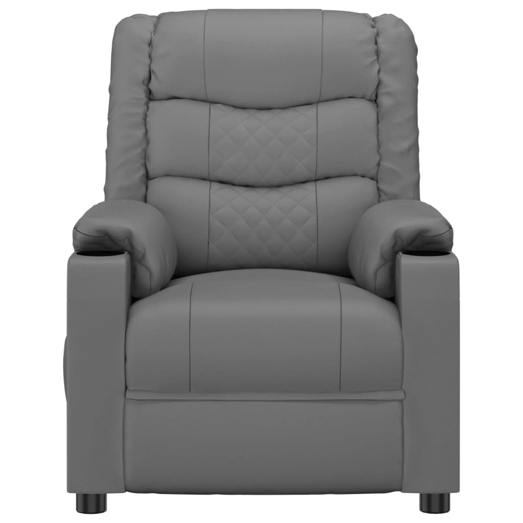 Massagestoel kunstleer grijs – afbeelding 3