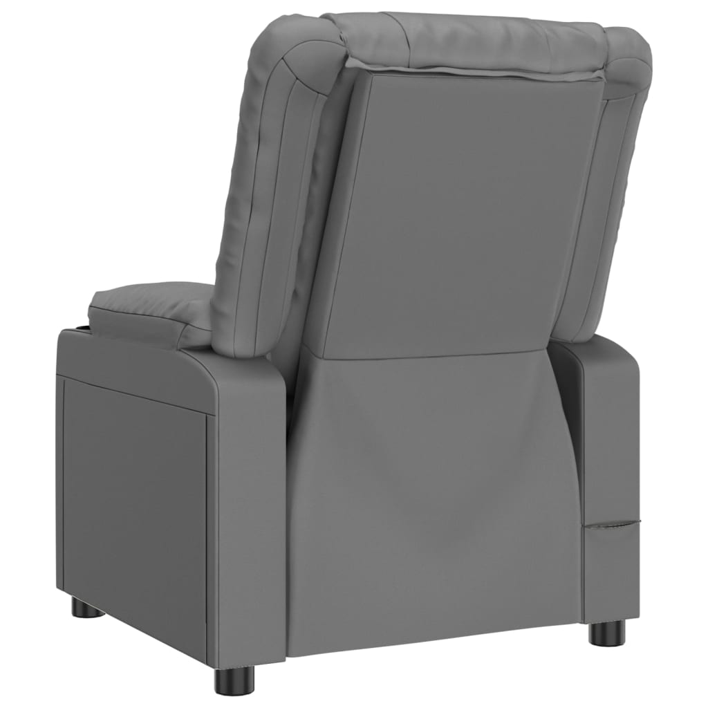 Massagestoel kunstleer grijs – afbeelding 5