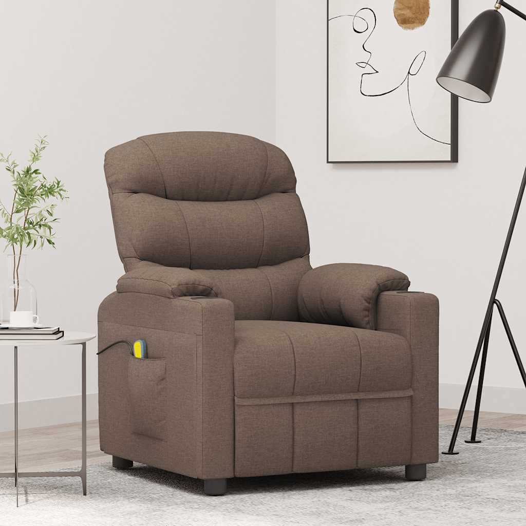 Massagestoel stof taupe