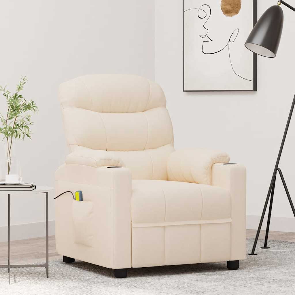 Massagestoel stof crèmekleurig