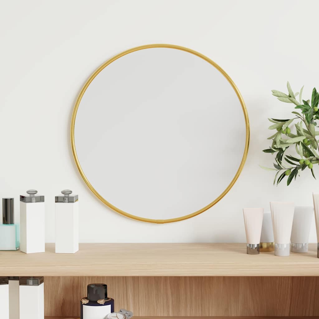 Wandspiegel rond Ø30 cm goudkleurig – afbeelding 1