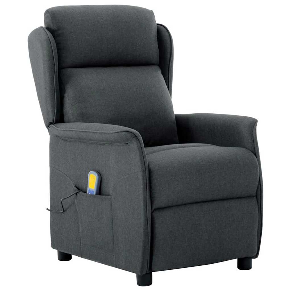 Massagestoel met kussen Donkergrijs 93.5 x 67.5 x 101.5 cm Stof