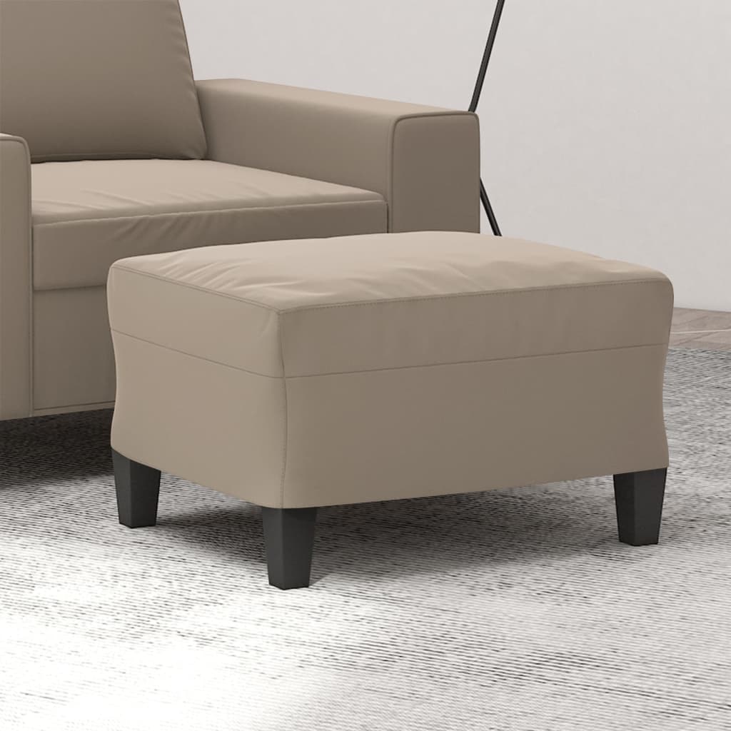 Voetenbank 60x50x41 cm microvezelstof taupe