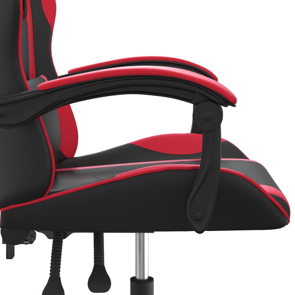 Gamestoel draaibaar kunstleer zwart en rood – afbeelding 7