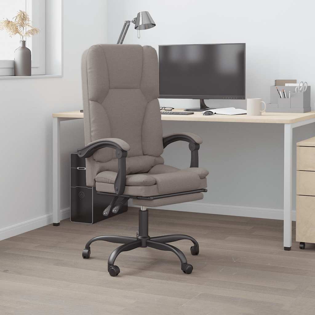 Kantoorstoel massage verstelbaar stof taupe