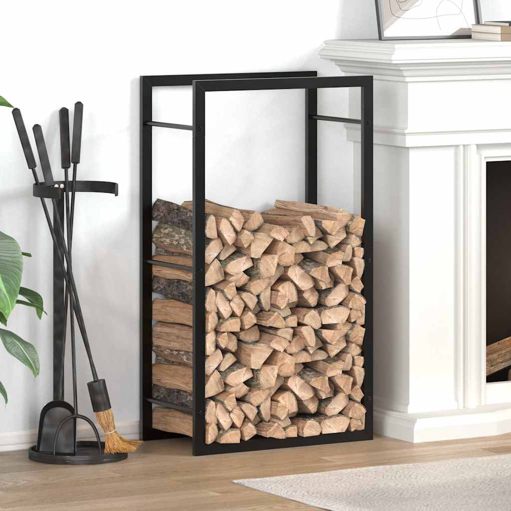 Haardhoutrek 50x28x94 cm staal matzwart – afbeelding 1