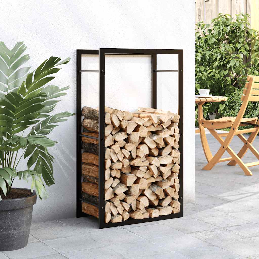 Haardhoutrek 50x28x94 cm staal matzwart – afbeelding 3