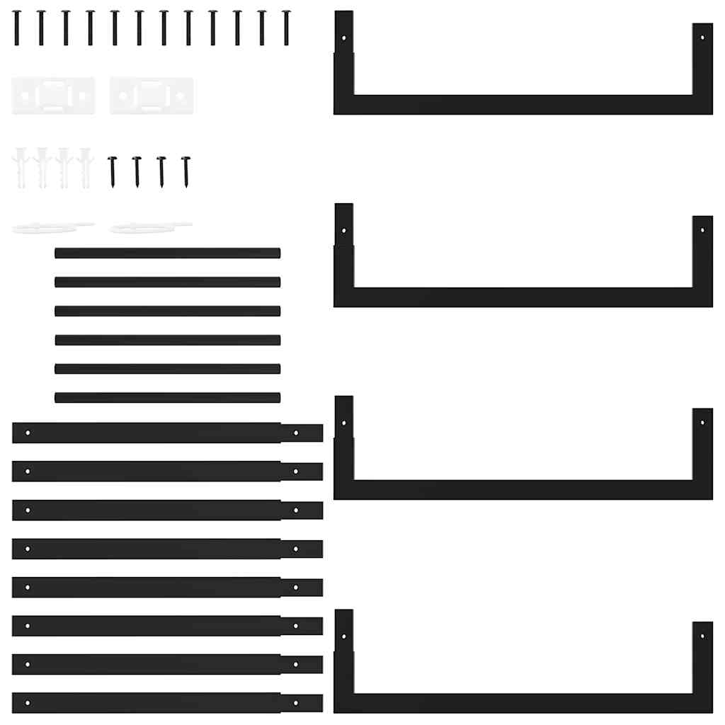 Haardhoutrek 50x28x94 cm staal matzwart – afbeelding 8