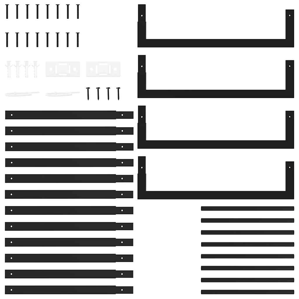 Haardhoutrek 50x28x132 cm staal matzwart – afbeelding 8