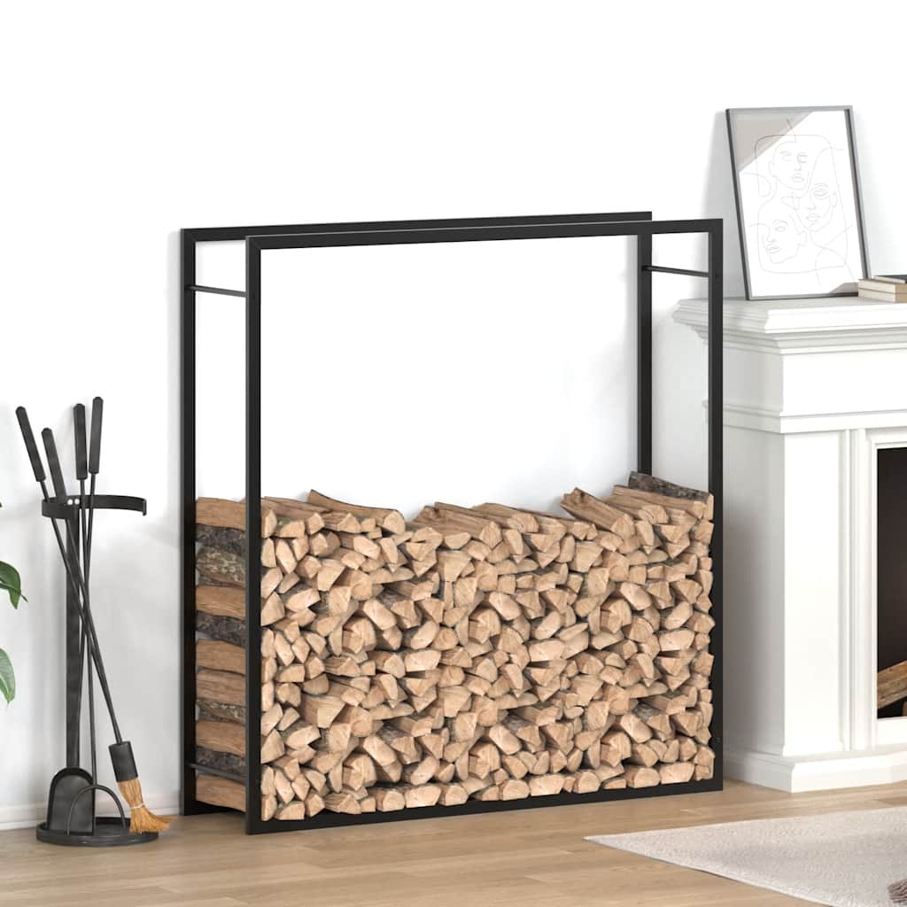Haardhoutrek 110x28x116 cm staal matzwart