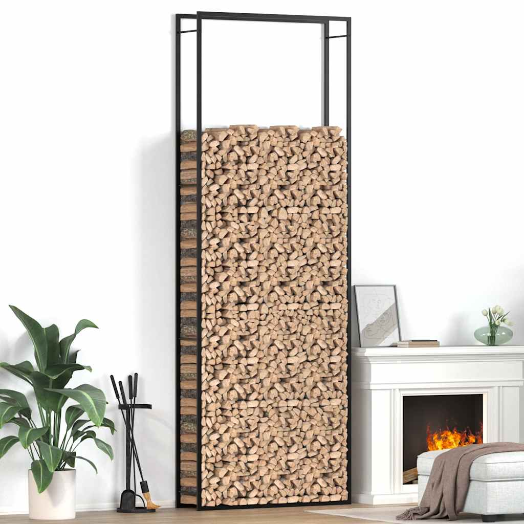 Haardhoutrek 110x28x312 cm staal matzwart