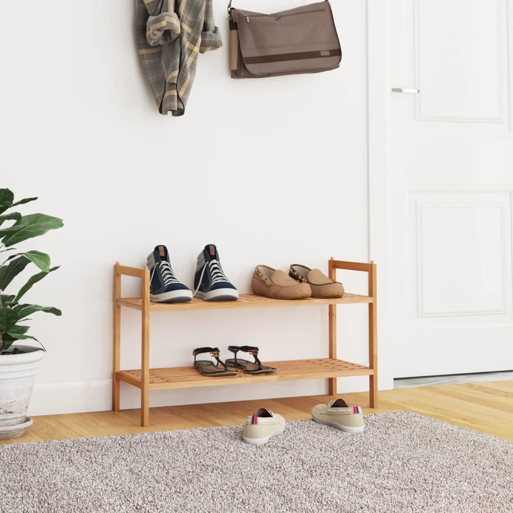 Schoenenrek 69x27x41 cm massief walnotenhout – afbeelding 1