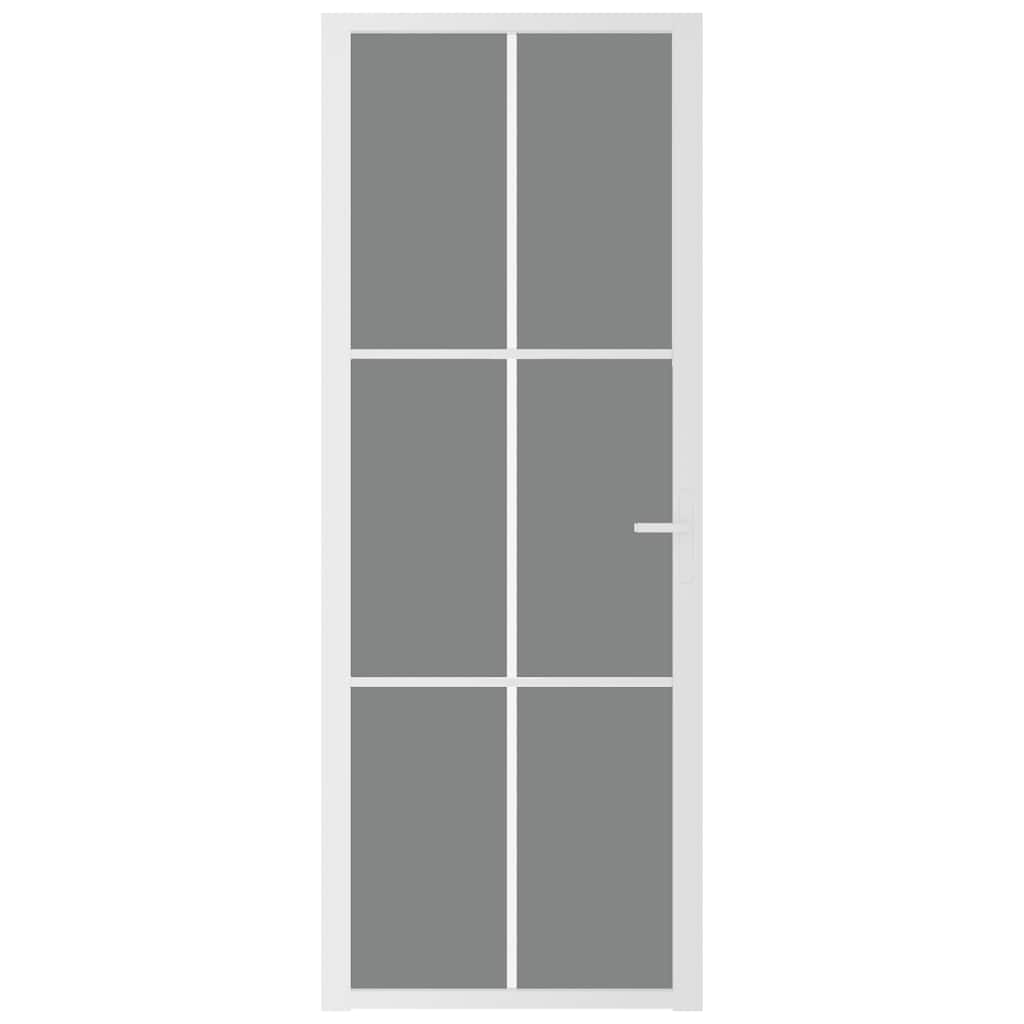 Binnendeur 76x201,5 cm ESG-glas en aluminium wit – afbeelding 3