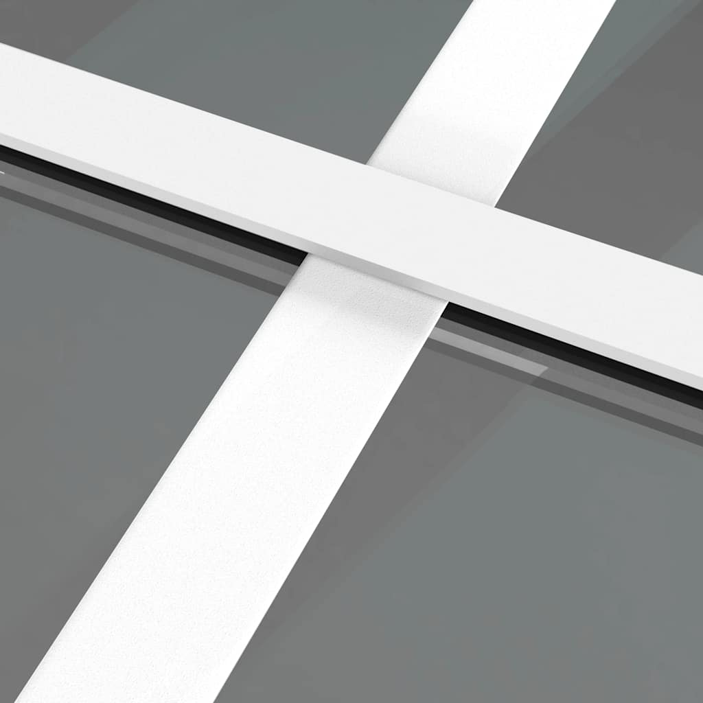 Binnendeur 102,5x201,5 cm ESG-glas en aluminium wit – afbeelding 6