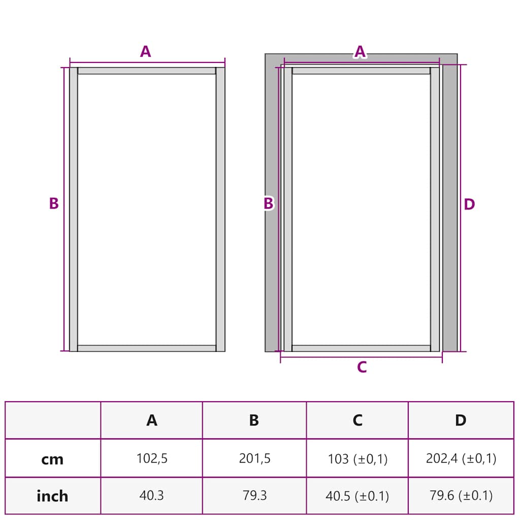Binnendeur 102,5x201,5 cm ESG-glas en aluminium wit – afbeelding 8