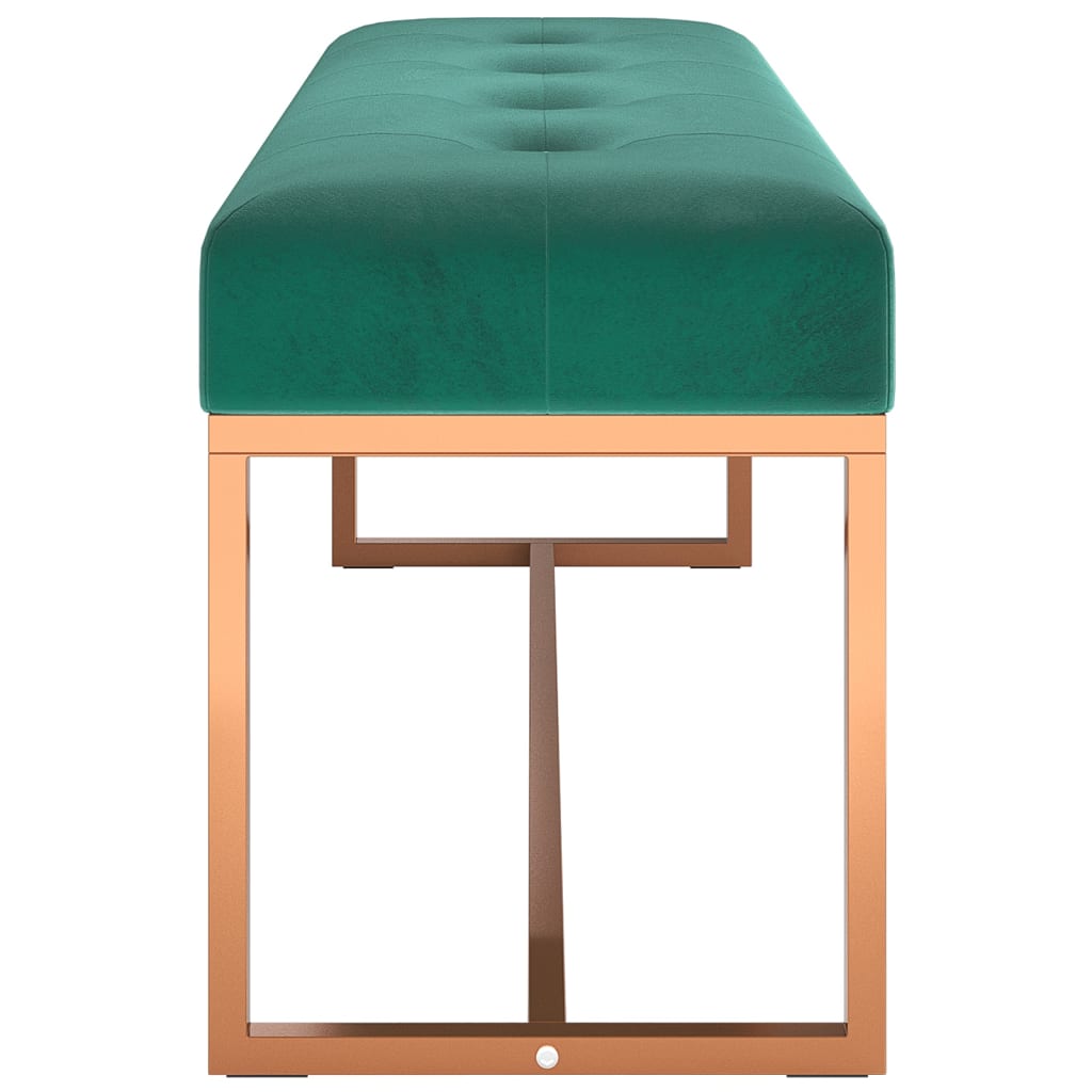 Bankje 110x36x45 cm fluweel donkergroen – afbeelding 4